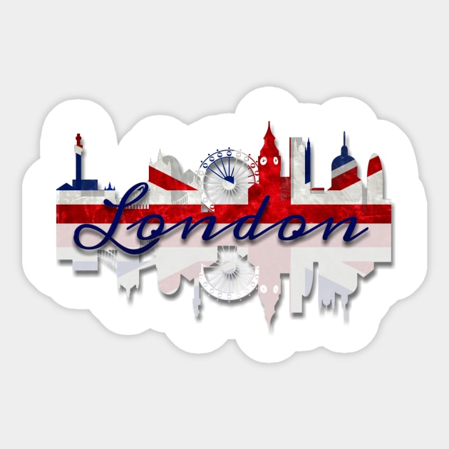 London Skyline Sticker by AlondraHanley